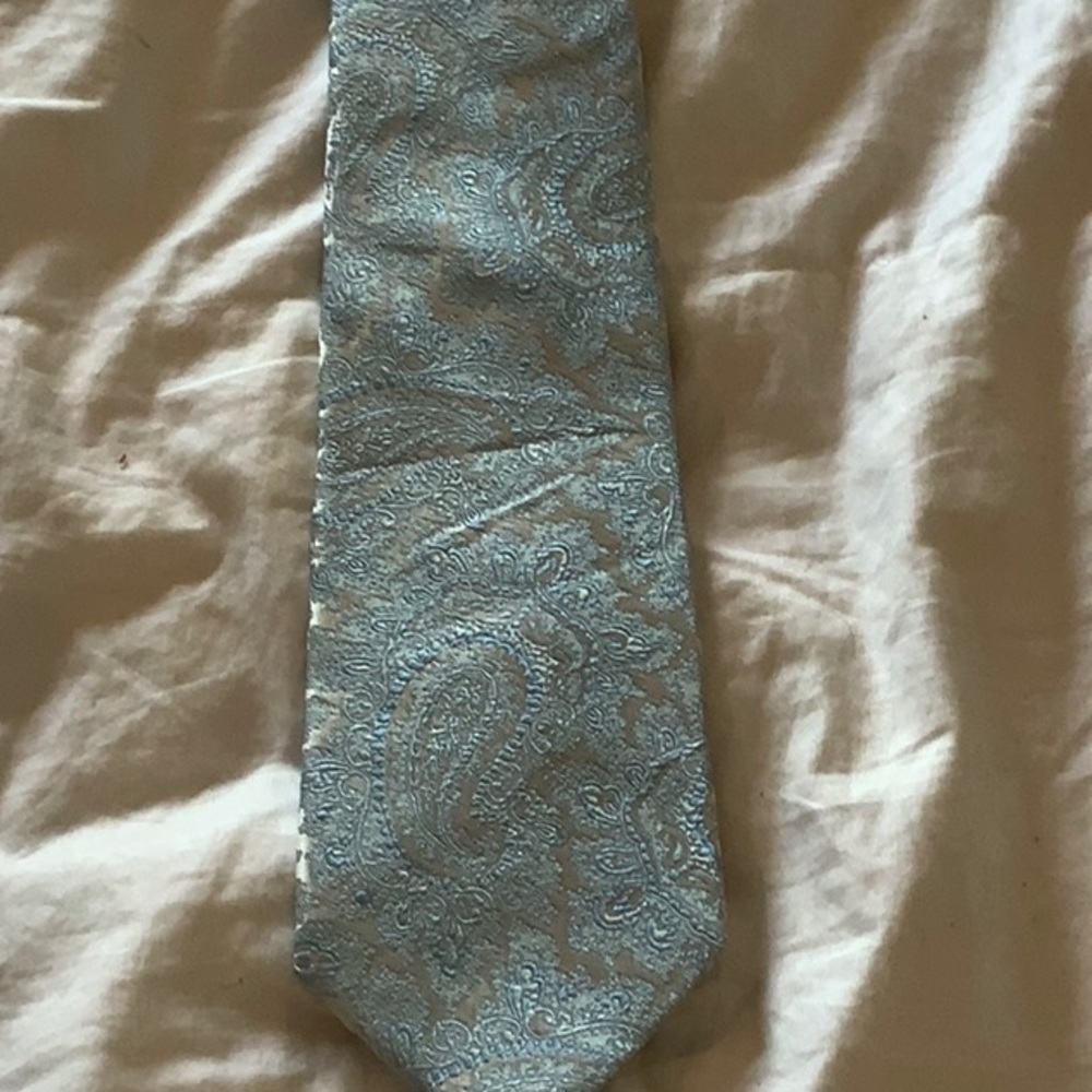 Hugo boss silver blue tie